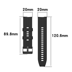 Bracelet en silicone de style sportif avec boucle ardillon 20/22 mm pour montres S2/S1/S1 Pro/Color2/<span class=keywords><strong>Haylou</strong></span> RT2/LS10/RS4/LS12/<span class=keywords><strong>RT</strong></span>/<span class=keywords><strong>LS05S</strong></span> - Product Image 5