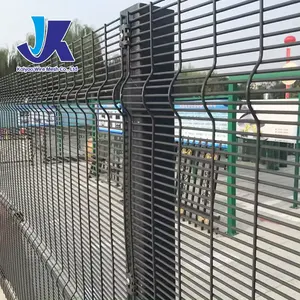 Factory direct sales of high-quality hot-dip galvanized black 358 anti-climbing security fence for airport.