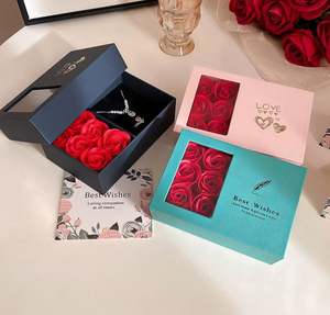 Set de Regalo Romántico de Alta Calidad para Boda, Caja de Regalo con Rosas y Collar, Recuerdos para Invitados del Día de la Boda, Hochzeitsgeschenke - Product Image 2