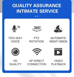 Caméra de sécurité domestique WiFi P2P à prix avantageux, audio bidirectionnel, sans fil, PTZ 360°, CCTV intérieure, application IP 1080P, caméra bébé WiFi A3 Cloud - Product Image 3