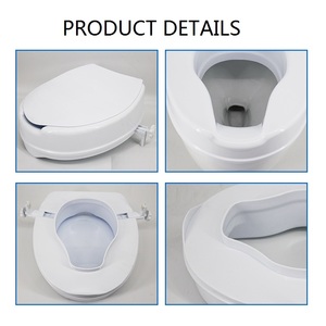 Siège de <span class=keywords><strong>toilette</strong></span> surélevé de 4 pouces avec couvercle Rehausseur de siège d'assistance de <span class=keywords><strong>toilette</strong></span> - Product Image 2