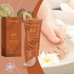 Crema idratante idratante OceAura tenera per piedi crema idratante per piedi secchi Urea infusa maschera per la cura della pelle ammorbidisce e lenisce la pelle del piede - Product Image 2