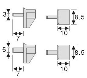 TOPCENT ตู้เฟอร์นิเจอร์ชั้นวางพลาสติก5มม. หมุดหมุดหมุดหมุดชั้นวางของสนับสนุนตู้เสื้อผ้า - Product Image 6