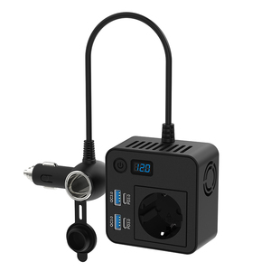 Convertisseur de courant pour voiture EU, DC vers AC, 4 ports USB, adaptateur de <span class=keywords><strong>chargeur</strong></span>, DC vers AC, <span class=keywords><strong>12V</strong></span> vers <span class=keywords><strong>220V</strong></span>, 200W, avec double type C PD3.0 USB-A QC3.0 - Product Image 2