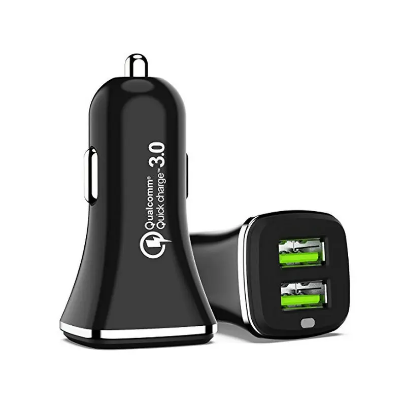 Wholesale QC3.0 quick charge dual USB power small fast car phone mount charger for smart phone