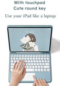 Custodia con Tastiera Wireless Staccabile con Touchpad e Supporto per Penna per <span class=keywords><strong>iPad</strong></span> 10.2 Pollici 9a Gen <span class=keywords><strong>2021</strong></span> 8a Gen 2020 7a Gen 2019 - Product Image 4