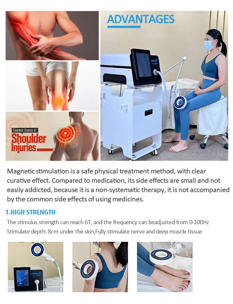 Electro magnetic pulse magneto terapia device magnetotherapy equipment physio frozen shoulder pemf pmst therapy ring machine CE