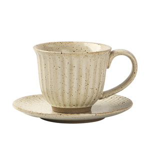 Venta al por mayor nuevas tazas de café de cerámica vintage esmaltadas creativas personalizadas hechas a mano taza de porcelana de leche japonesa taza de té con platillos - Product Image 5