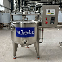 Cuve à fromage en acier inoxydable QDMECH 100L, réservoir de traitement automatique du fromage pour petite entreprise laitière