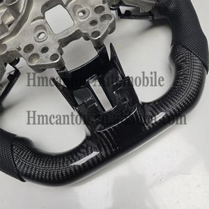 Volante Deportivo de Fibra de Carbono Perforada con Costuras Naranjas para Ford Mustang, el Más Popular - Product Image 5