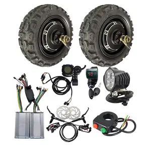 Kit de conversión de Motor de cubo de patinete eléctrico, freno de disco hidráulico sin escobillas, 90/55-6, 10, 11 pulgadas, 48V, 1000W, 1500W, bricolaje