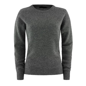 <span class=keywords><strong>Pull</strong></span> à col rond en laine mérinos 100% pour <span class=keywords><strong>femme</strong></span>, à manches longues, avec logo personnalisé, pour l'hiver - Product Image 5