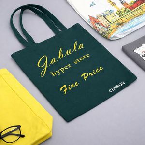 Eco Reusable Canvas Shopping Tote <b>Bag</b> with <b>Long</b> Handles, Custom Logo Promotional <b>Bag</b> - Product Image 6