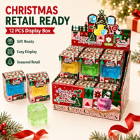 Jouet Squishy en forme de cube de gelée, coloré, en TPR souple, anti-stress, sensoriel, pour cadeaux de Noël, faveurs de fête, vente en gros