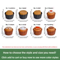 Porte-clés anti-stress imprimé en 3D, simulation de dessert, mignon, avec son de clavier, jouet créatif pour soulager le stress