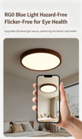 Plafonnier LED moderne de style chinois en noyer brun pour salon, chambre, bureau, salle à manger, balcon, lampe centrale