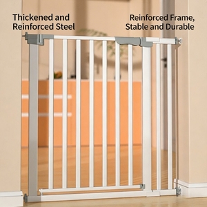 Nouvelle barrière de sécurité pour animaux de compagnie en plastique épaissi, moderne, sans perçage, pour bébés et chiens, barrière d'escalier anti-collision pour petits animaux - Product Image 5