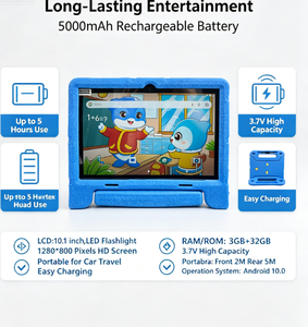 Tablette pour enfants P37PRO 10,1 pouces, Android 10, Quad Core, 3 Go + 32 Go, écran HD 1280*800, 5000 mAh, tablette éducative pour enfants avec protection contre les chocs - Product Image 5