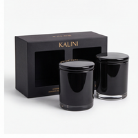 Pot à bougie en verre de luxe de 12 oz à parois droites, fourni par l'usine, avec boîte pour la fabrication de bougies en gros, emballage de coffret cadeau, décoration intérieure
