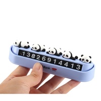 Plaque de stationnement temporaire en PVC motif Panda de dessin animé, personnalisée, cadeau promotionnel, ornement de décoration automobile