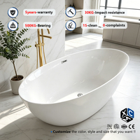 Baignoire autoportante ovale moderne pour, vente en gros d'usine, usage domestique, salle de bain, hôtel, projet villa