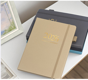 Tùy chỉnh 2026 A5 PU da Tạp Chí máy tính xách tay bìa cứng hàng năm Nhật Ký chương trình nghị sự hàng ngày kế hoạch undated hàng năm Sticker cuốn sách - Product Image 4