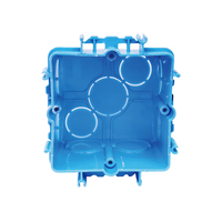 Boîtier de distribution électrique extérieur Yaki, type français, bleu, carré, en ABS, avec bouton d'ouverture/fermeture, IP54, 12V, Rosh CE CN;ZHE