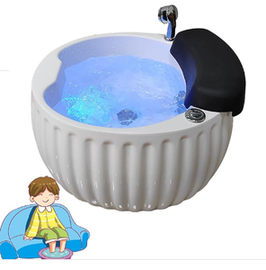 XingYing Luxury Spa Foot Bath Basin Acrílico Madera Suministros para uñas Relajación con función de masaje para salones de belleza - Product Image 5