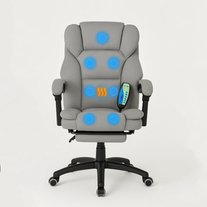 Chaise de bureau pivotante chauffante avec massage à 7 points, fauteuil inclinable de direction, vente directe d'usine Anji - Product Image 2