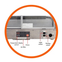 Présentoir Chauffant Commercial en Verre Chef Prosentials pour Plats Chauds, Pizzas, Pâtisseries et Pains – Vitrine Professionnelle pour Hôtels, Restaurants et Buffets
