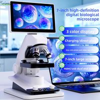 7-inch Digital Biological Microscope USB Display Support Model Aquaculture and Laboratory Use Electron Microscope