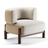 Fauteuil de loisirs individuel capitonné en tissu moderne CARLFORD – Chaise d'appoint confortable pour lecture, chambre, salon, salle à manger, bureau à domicile