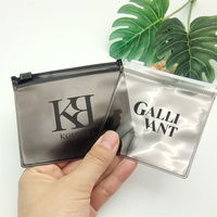 Emballage de bijoux en plastique personnalisé pour bijoux Petite pochette en PVC transparente/noire Sacs à cosmétiques transparents avec fermetures éclair