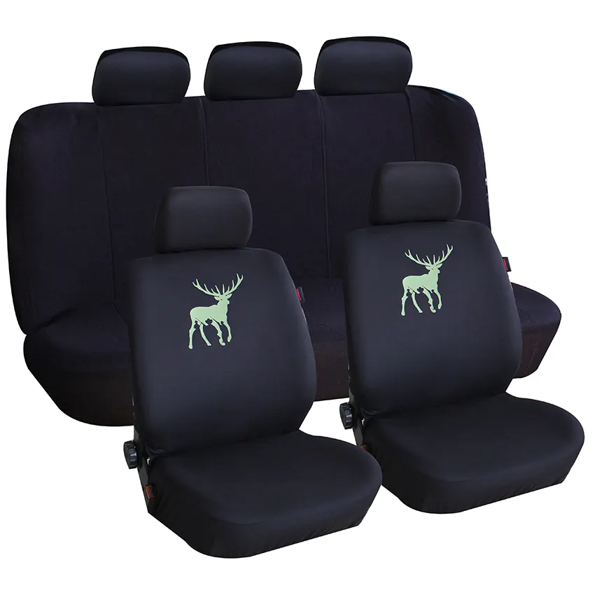 Funda Universal para asiento de coche, conjunto completo de tela de poliéster, Protector para cojín, accesorios para coche