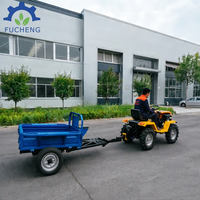 Tracteur compact 4x4 18 CV 6 vitesses Transmission 4F+2R Remorque de chargement Démarrage pratique Tracteur pour zones isolées sans électricité