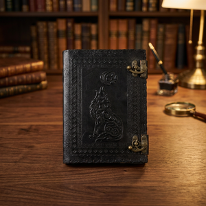 Cuaderno Artesanal Estilo Vintage de Cuero con Diseño Celta de Grifo, Tamaños A4/A6, Encuadernación Térmica, 80 Hojas, Negro, Arte Indio, Regalo, Bloc de Notas - Product Image 2