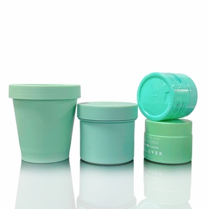 Emballage de soins de la peau personnalisé de luxe, flacon de lotion en verre givré vert mat de 30 ml, 50 ml, 100 ml, pots cosmétiques et flacon de sérum - Product Image 4