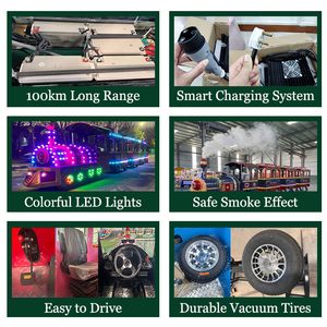 I bambini del centro commerciale di vendita diretta in fabbrica guidano i grandi treni elettrici del centro commerciale senza tracce - Product Image 4