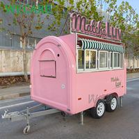Camion de restauration mobile Wecare Coffee Shop Trailer Vintage, pour glaces, hot-dogs, pizzas, avec cuisine complète