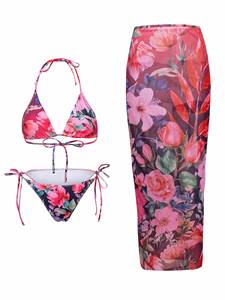 <strong>Amp</strong> Wholesale <strong>Plus</strong> Size Swimwear Girls Beachwear Swimsuit Custom <strong>Micro</strong> String Bikini with Skirt - Product Image 2