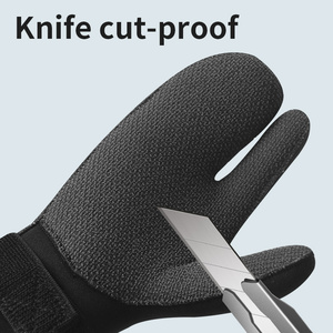 Logo personnalisé couteau anti-coupure protection <span class=keywords><strong>7mm</strong></span> trois doigts mitaines néoprène Kevlar tissu combinaison de <span class=keywords><strong>plongée</strong></span> <span class=keywords><strong>gant</strong></span> de <span class=keywords><strong>plongée</strong></span> pour hommes femmes - Product Image 3