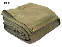 Tissu de tente TAK 100% imperméable, résistant à la chaleur, toile de coton, bâche