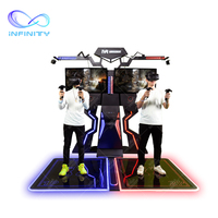 Vr Battle Juego de disparos multijugador Dos jugadores Simulador virtual Espacio 9D VR Máquina Pie Juego de andador libre Diversión interior
