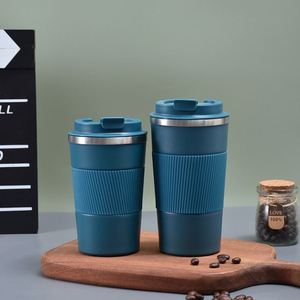 Taza de Café de Acero Inoxidable 304, Taza de Viaje con Aislamiento de Doble Pared al Vacío, con Funda de Silicona Antideslizante y Resistente al Calor para Oficina y Automóvil - Product Image 6