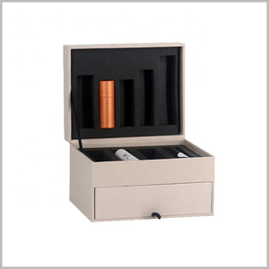 Custom Set Cardboard Recyclable Makeup Lipstick Magnetic Bottle Drawer <b>Gift</b> <b>Box</b> with Foam Cosmetic Package and Embossing - Product Image 3