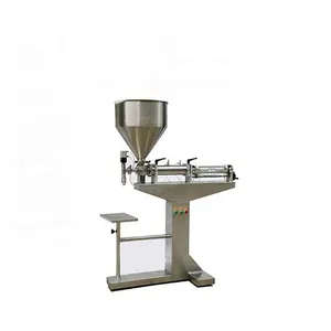 Pneumatic Plunger Horizontal Foot Panel Type Paste Oil Honey Liquid Semi Automatic Bag Bottle Tray Filling Machine