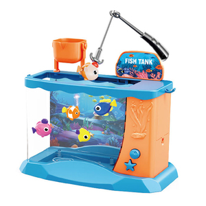Ensemble de <span class=keywords><strong>jeu</strong></span> d'aquarium électrique avec 6 poissons, canne à pêche magnétique et épuisette, <span class=keywords><strong>jeu</strong></span> interactif pour enfants, <span class=keywords><strong>jeu</strong></span> éducatif d'imitation - Product Image 1