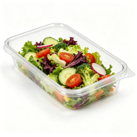 Emballage personnalisé, boîte d'emballage jetable transparente, boîte pour biscuits, gâteaux, pain, salades, noix, boîtes en plastique PET, emballage alimentaire avec couvercles