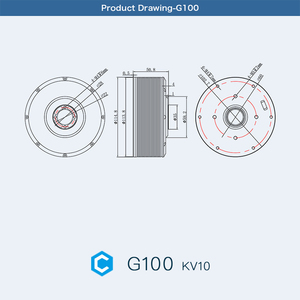 <span class=keywords><strong>Moteur</strong></span> sans balais robuste Cubemars G100 KV10 à arbre creux de grand diamètre pour pod de véhicule autonome - Product Image 6
