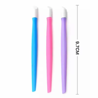 En gros Coloré En Caoutchouc Dur À Pointe En Plastique Poignée Manucure Professionnel Nail Art Outil Cuticule Poussoir Nettoyant